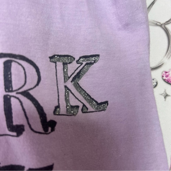 Armani exchange tshirt sparkly lavender lilac grey rhinestone bling studded y2k - Picture 5 of 9